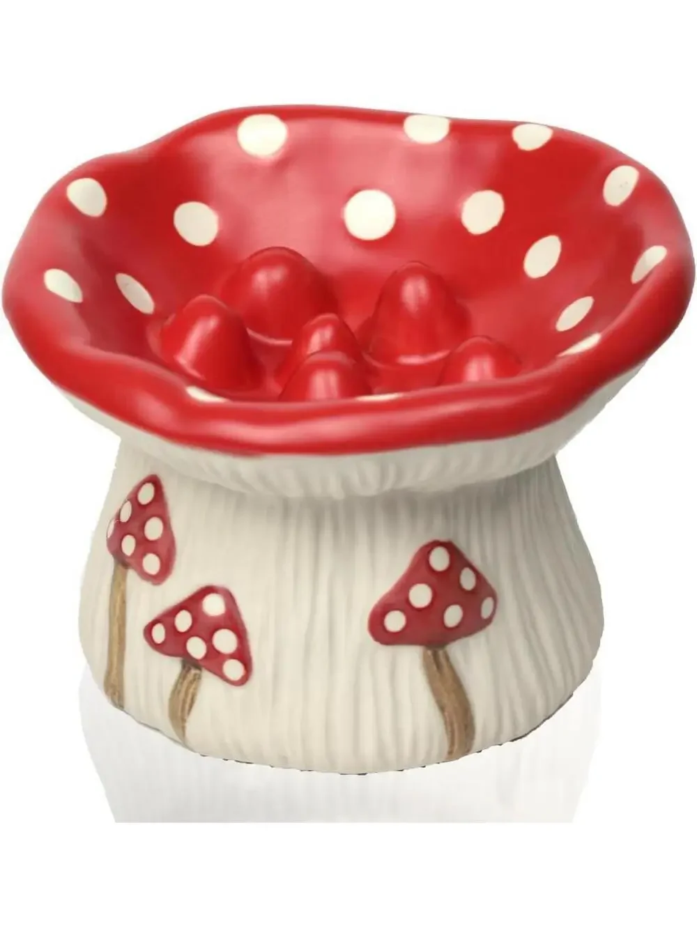 Mushroom Cat Dish Ceramic